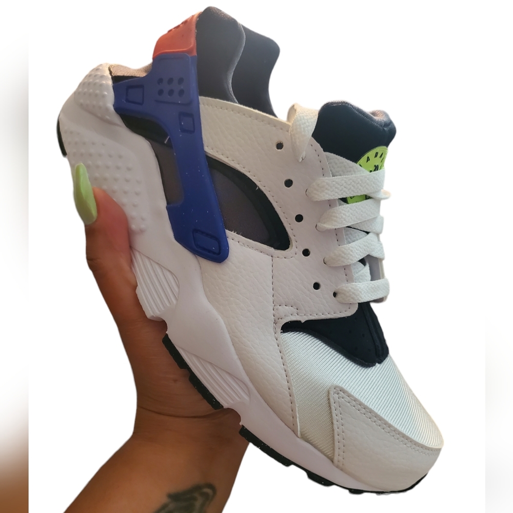 Nike Kids Sneakers White Black Blue Green Orange Accents